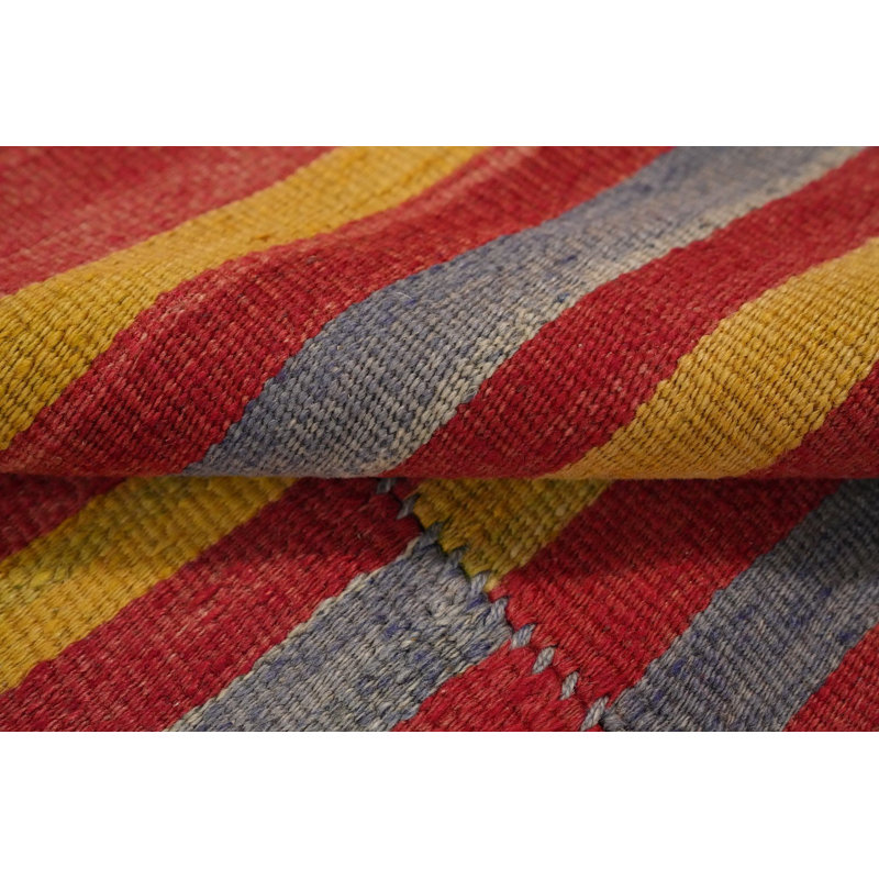 Tapis rayé bohème vibrant 5 x 10