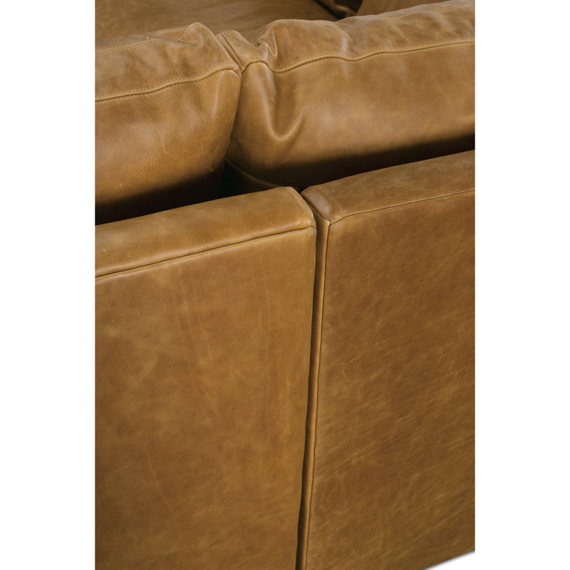 Canapé modulaire en cuir 2 pièces Sylvie