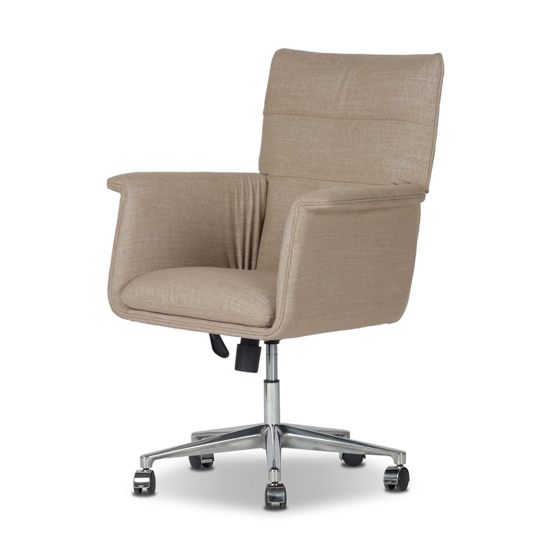 Humphrey Swivel Executive Chair, Crypton Nomad Taupe Polyester