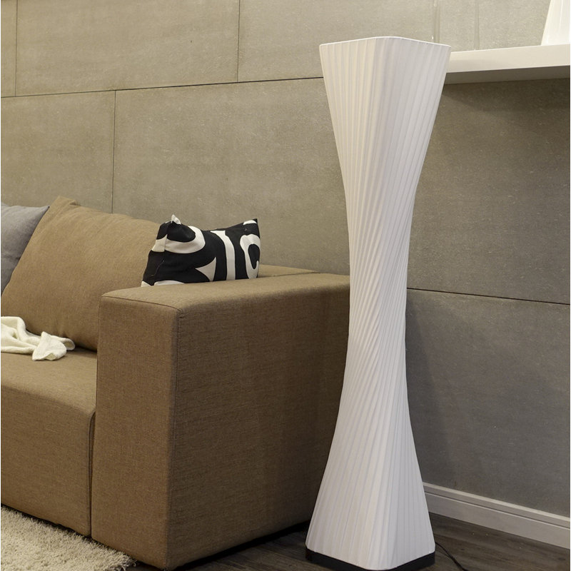 48'' White Column Floor Lamp