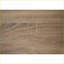 Table basse en forme de C légère et compacte pour le salon et la chambre à coucher: aspect bois taupe foncé et métal noir, base coulissante