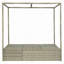 Chaise longue d'extérieur réglable avec auvent, inclinable multi-positions et coussin amovible - Chaise longue de patio, de jardin et de piscine