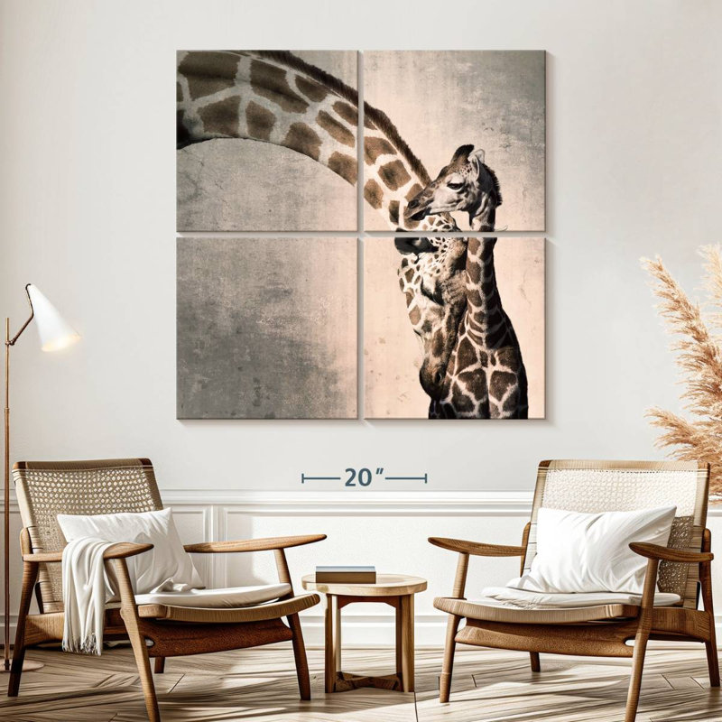 Mother And Son Giraffe, 57" H x 57" W