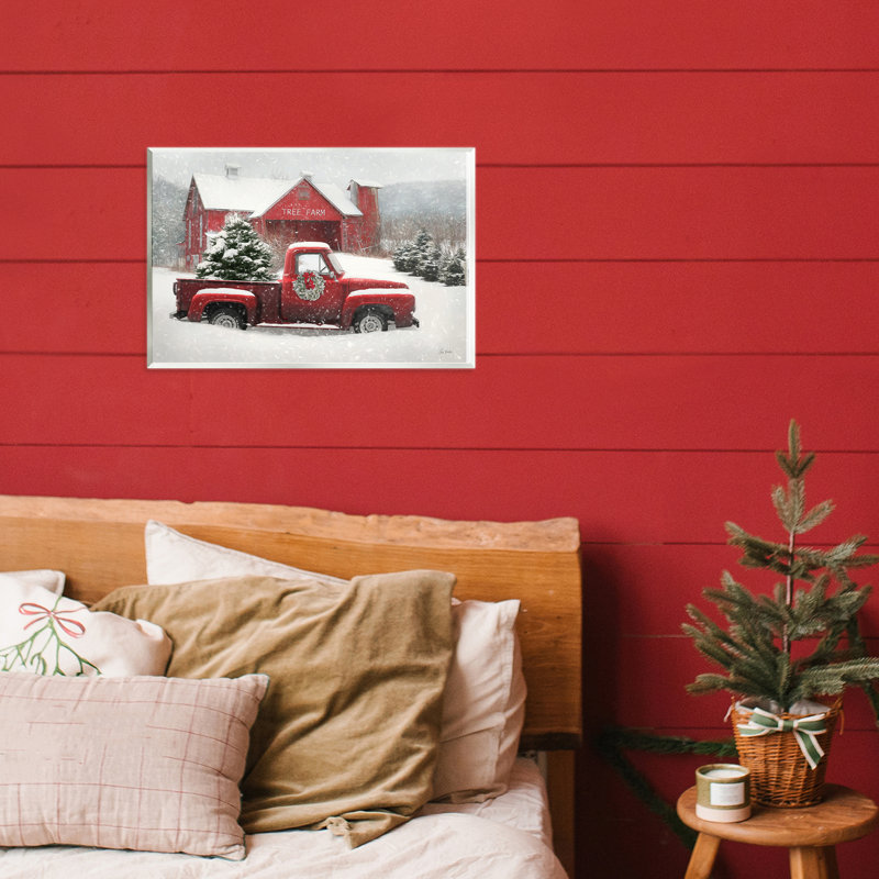 Plaque murale Festive Tree Farm, par Lori Deiter, H 10 po x l 15 po