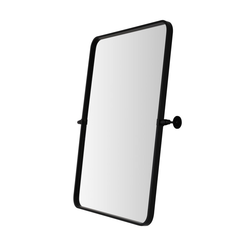 Belfield Metal Wall Mirror, Black, 24" x 32"