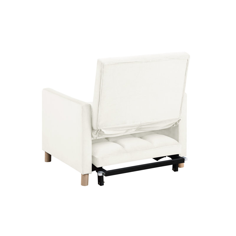 Multi-Functional Sleeper Chair With Soft Velvet Fabric