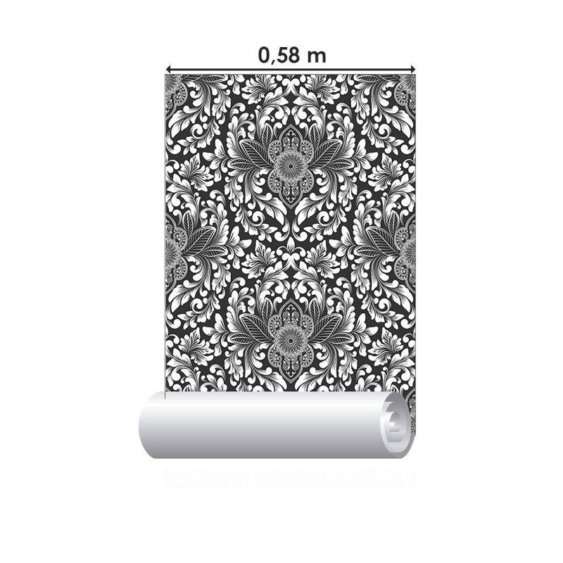 Rouleau de papier peint autocollant L 126 po x l 24 po Shetye