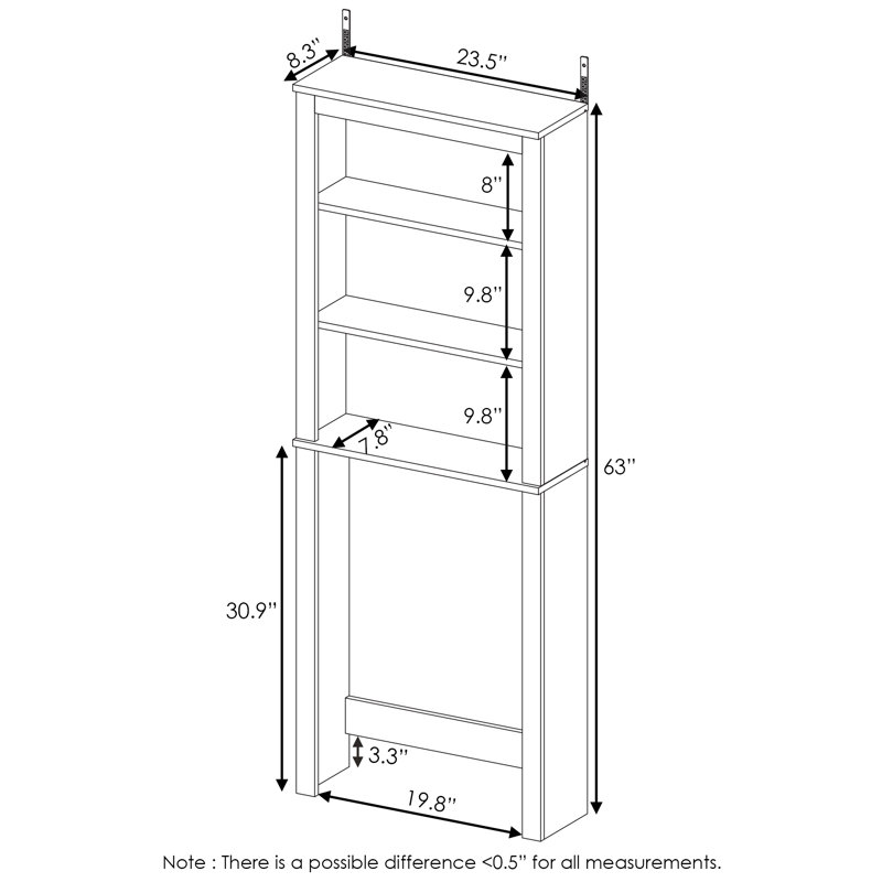 Parkerson Over The Toilet Storage, White