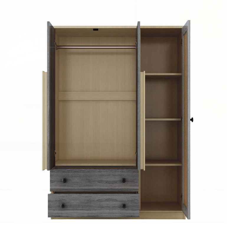Caldeira Armoire, Grey/Natural