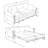 Chenille Convertible Sleeper Sofa Bed with Nailhead Trim-2041488562