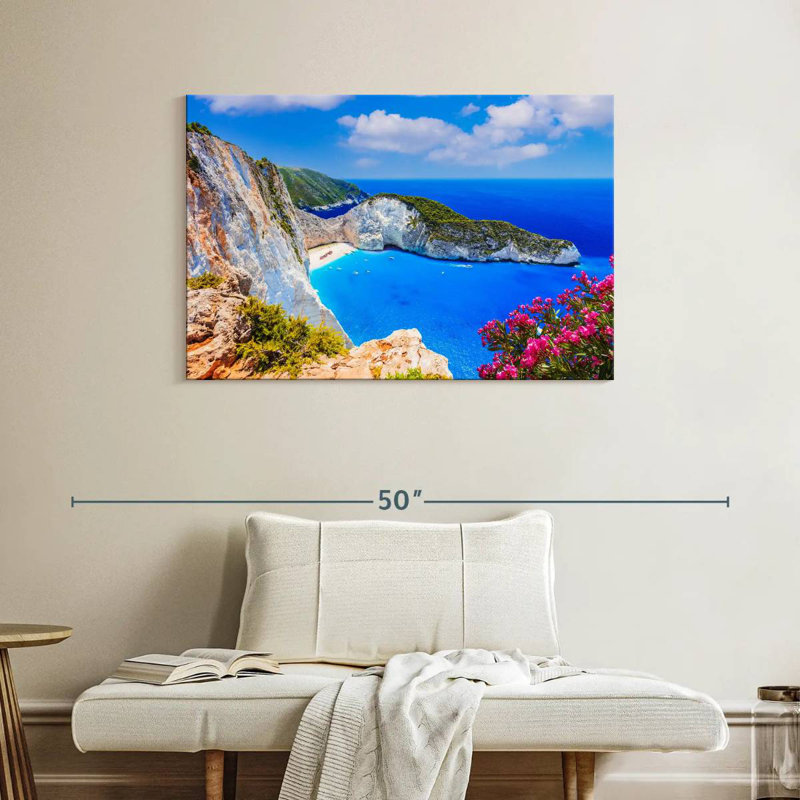 Paysage marin de la plage de Sebbie Navagio, H 26 po x l 39 po