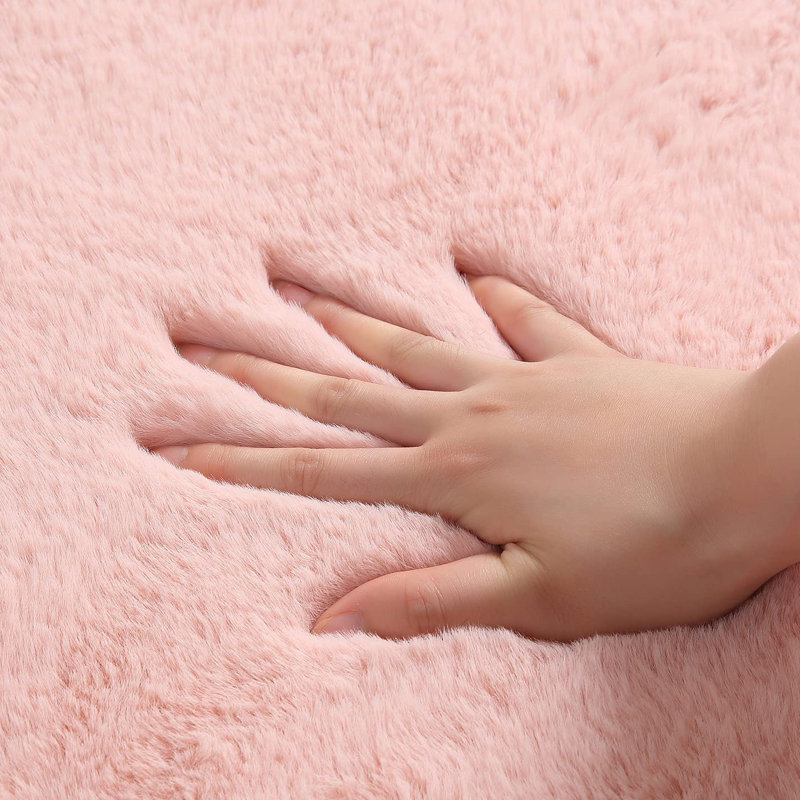 Sunaina Faux Fur Washable Indoor Rug, Rectangle 2' x 3'