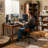 Comfortable Adjustable Office Chair With Padded Seat And Back, Swivel Computer Desk Chair With Wheels, Blue-542616112