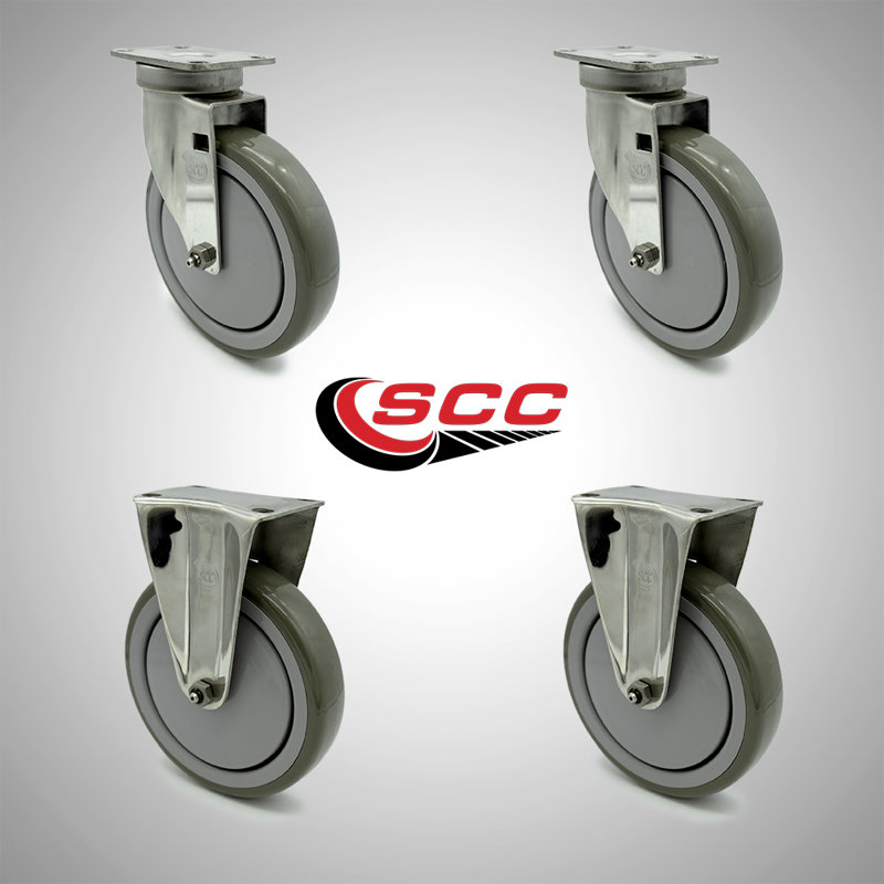 4 Piece Polyurethane Caster Set