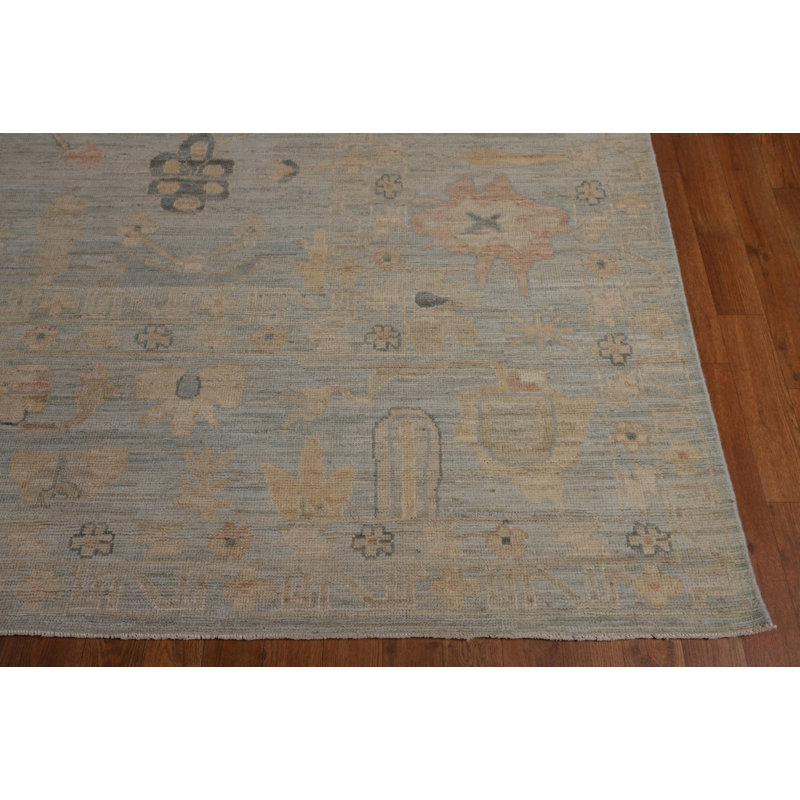 Vegetable Dye Oushak Turkish Large Rug 12x15