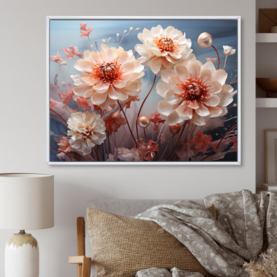 Fleurs délicates sur fond de fleurs - impressions sur toile de fleurs
