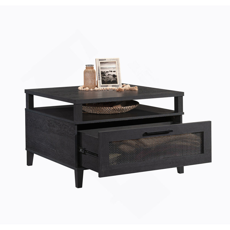 Table basse, finition noire