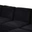 Canapé modulaire en forme de U Canapé modulaire rembourré en L de 125,2 po avec repose-pieds mobile et poches de rangement latérales pour le salon, noir-2030896463