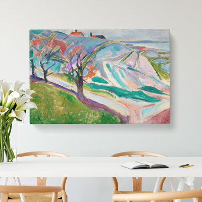 Landscape Of Kragero by Edvard Munch - Wrapped Canvas Painting