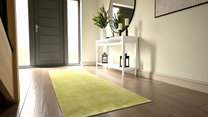 Runner Wool Hand Knotted 60cm X 180cm Area Rug, Green