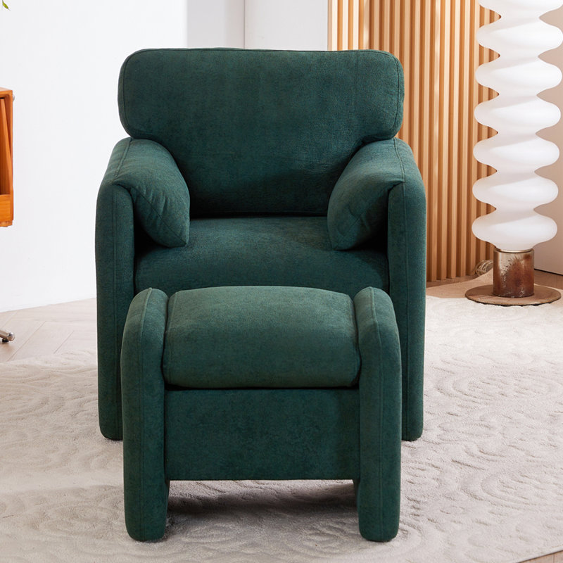 2 Seater Chenille Sofa, Green