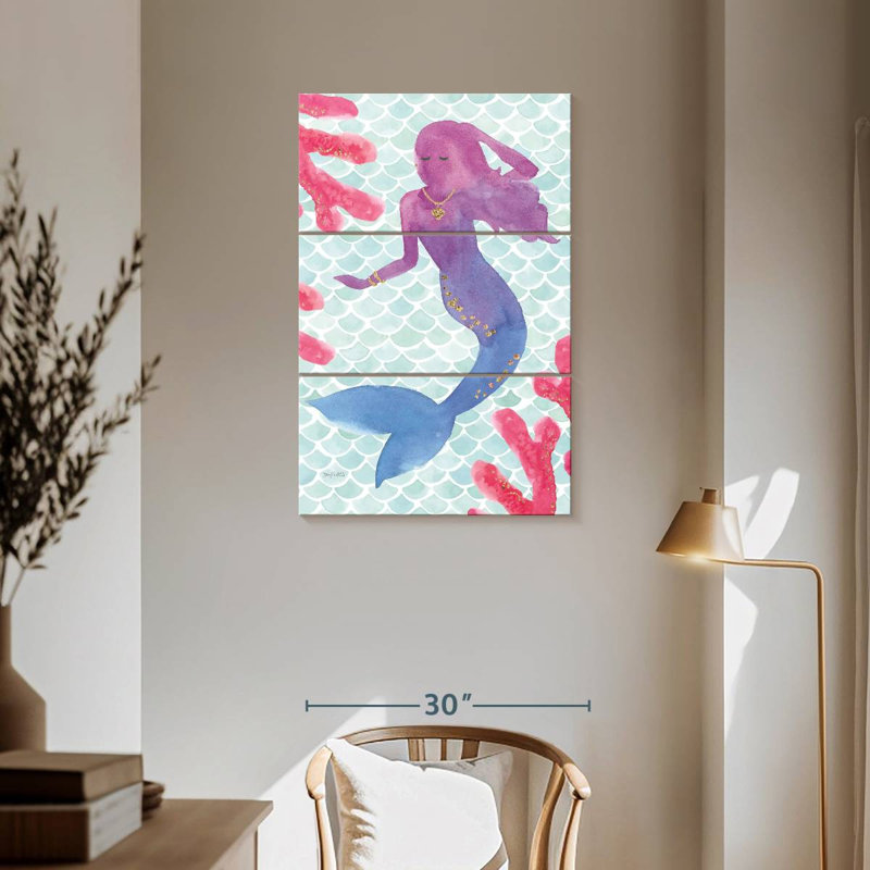 Mermaid Friends, 57" H x 36" W