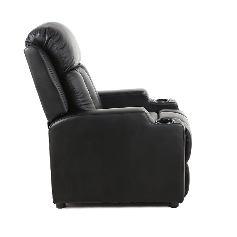 Studio Bonded Leather Manual Recliner, Black