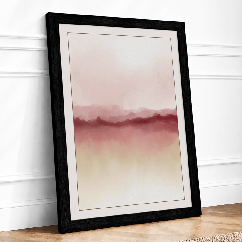Misty Horizon Minimalist - Print, Black, A4 - 29.7 x 21.0 cm