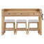 Ensemble de table de salle à manger 4 pièces pour 3 personnes, ensemble de table et chaises de cuisine rétro avec 3 tiroirs de rangement, idéal pour les petits espaces-168266473