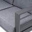 Causeuse de patio en aluminium avec table et coussins