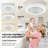 Ceiling Fan With Lights 19''low Profile 6 Speeds Reversible Bladeless Ceiling Fan,led Dimmable 3000k-6000k Quiet Timing Flush Mount  Bedroom Fan Light For Living Room-717895725