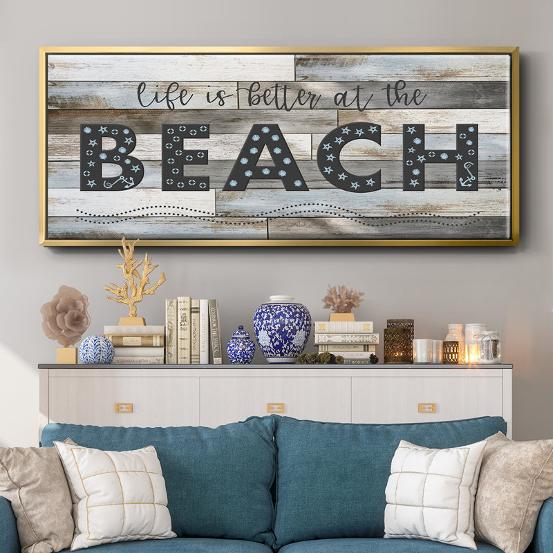 Better at the Beach - Toile encadrée, H 12 po x l 30 po