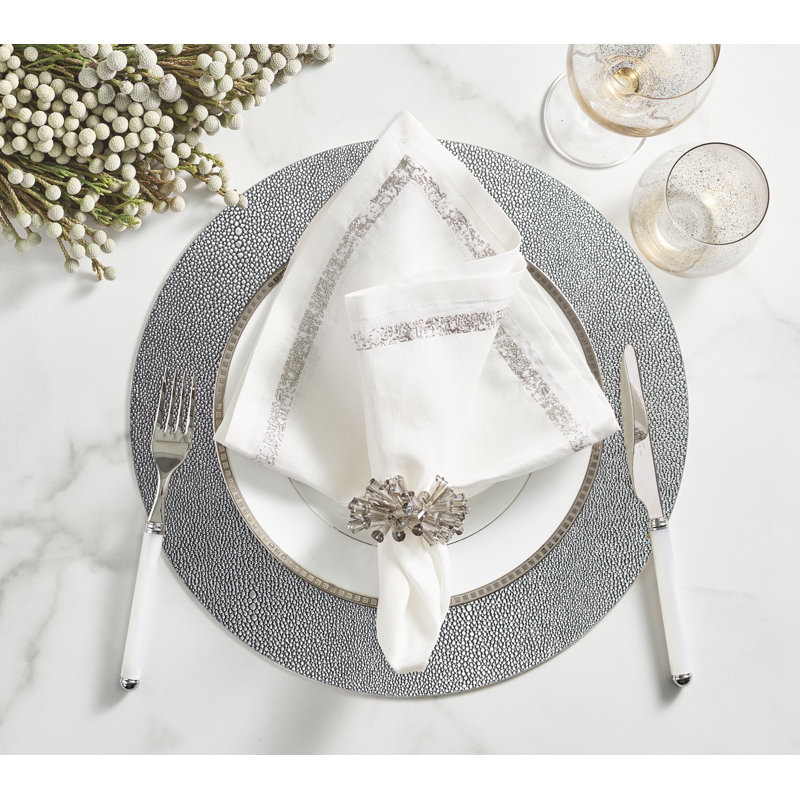 Dazzle Napkin Ring, Smoke