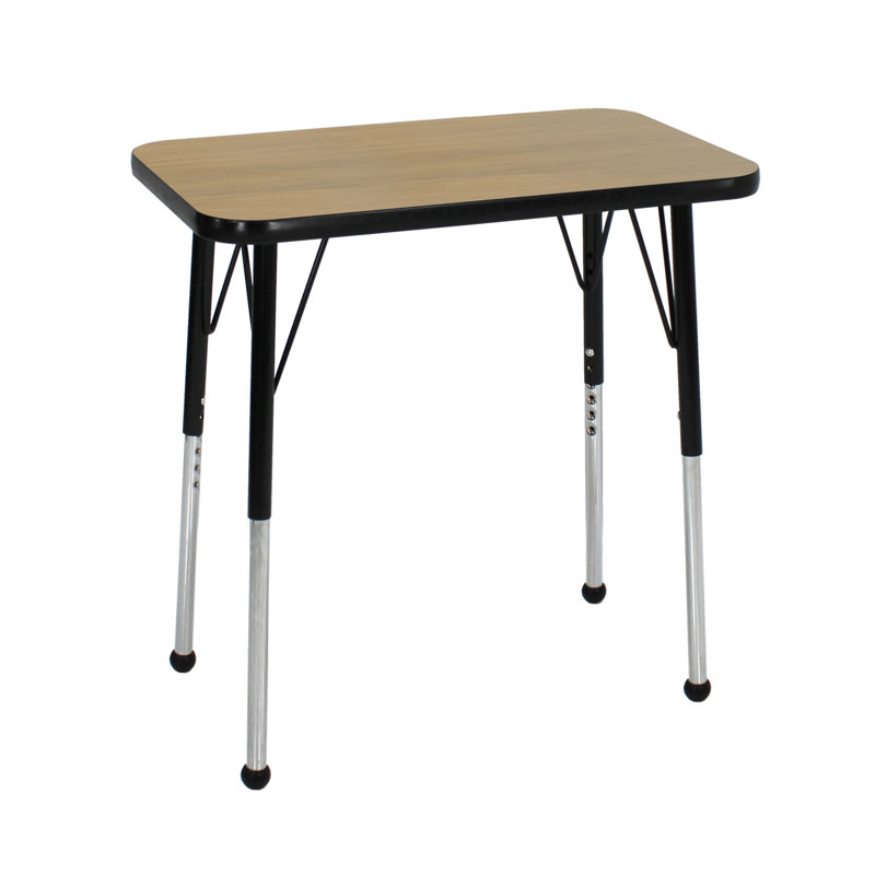 Table d'activité rectangulaire à hauteur réglable en forme de T, Roulement à bille standard, 18 po x 30 po