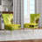 Upholstered Floral Side Chair - Modern floral Accent Chair-93784723