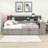 Wooden Daybed with Shelves, Two Drawers and Desk-743163003