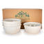 Rolled Black Rim Bowl Set/4-1023519221