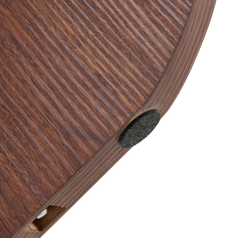 Table basse ronde en verre trempé avec rangement Mid-Century