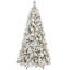 Arbre de Noël enneigé 9 pi avec 750 lumières DEL chaudes - Embouts de 1964, branches en PVC enneigées et aiguilles dures, conception à charnières pour une installation facile, support en métal robuste - arbre de Noël complet et réaliste
