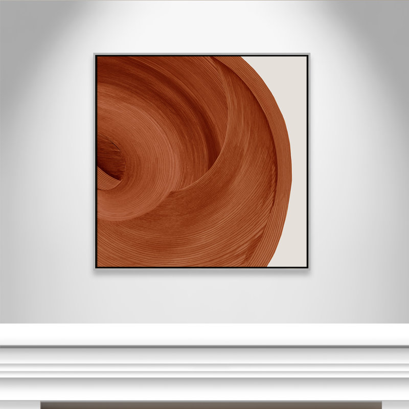Affogato - Floater Frame Painting Print on Canvas, 37.5" H x 37.5" W x 2" D, Silver 
