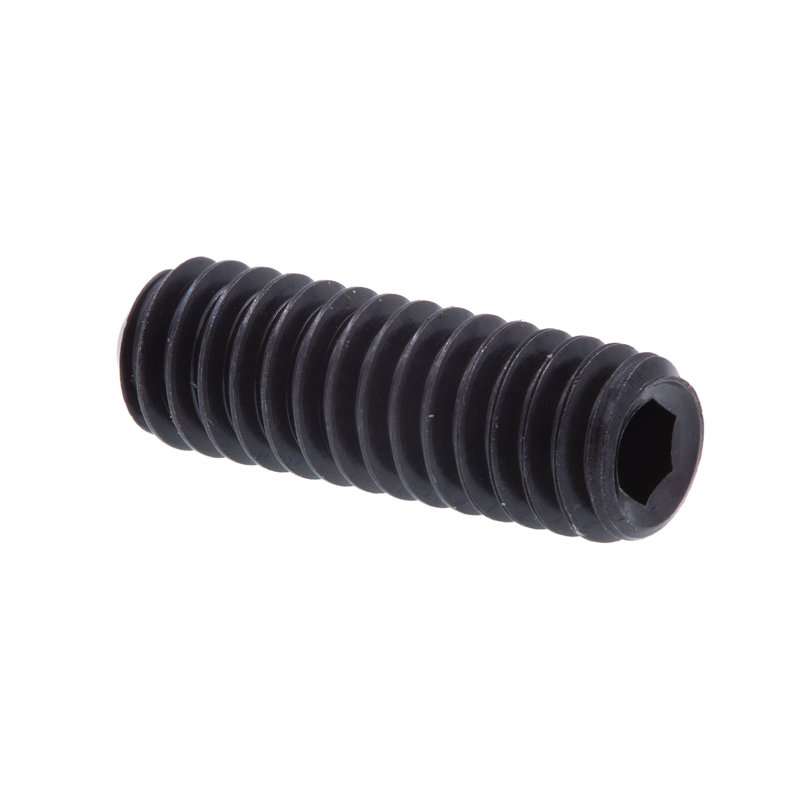 Vis sans tête à six pans creux, acier enduit d'oxyde noir no. 8-32 X 1/2 po (paquet de 25), Noir