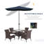Parasol de marché d'extérieur de 6,5 pi x 10 pi avec manivelle et inclinaison à bouton-poussoir Outsunny-366472764