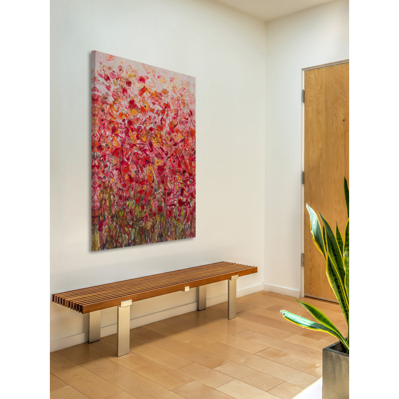 « floral explosion », reproduction d’art sur toile tendue, H 18 po x l 12 po x P 1,5 po