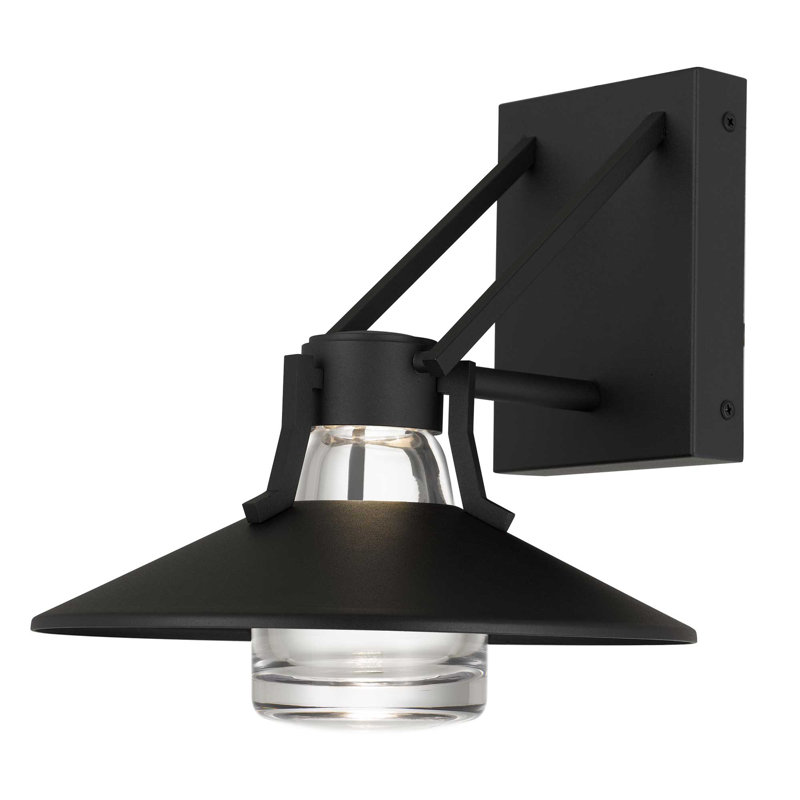 Radiant LED Wall Sconce with Artisan-Crafted Thick-Walled Clear Glass, 3-CCT Selectable, Dimmable, Wet Rated