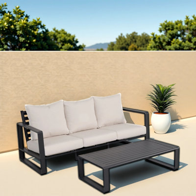 Three-seat sofa + rectangular coffee table,