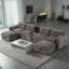 Modular Chenille Sectional Sofa with USB Charging, Cup Holders & Storage Console-1826941904