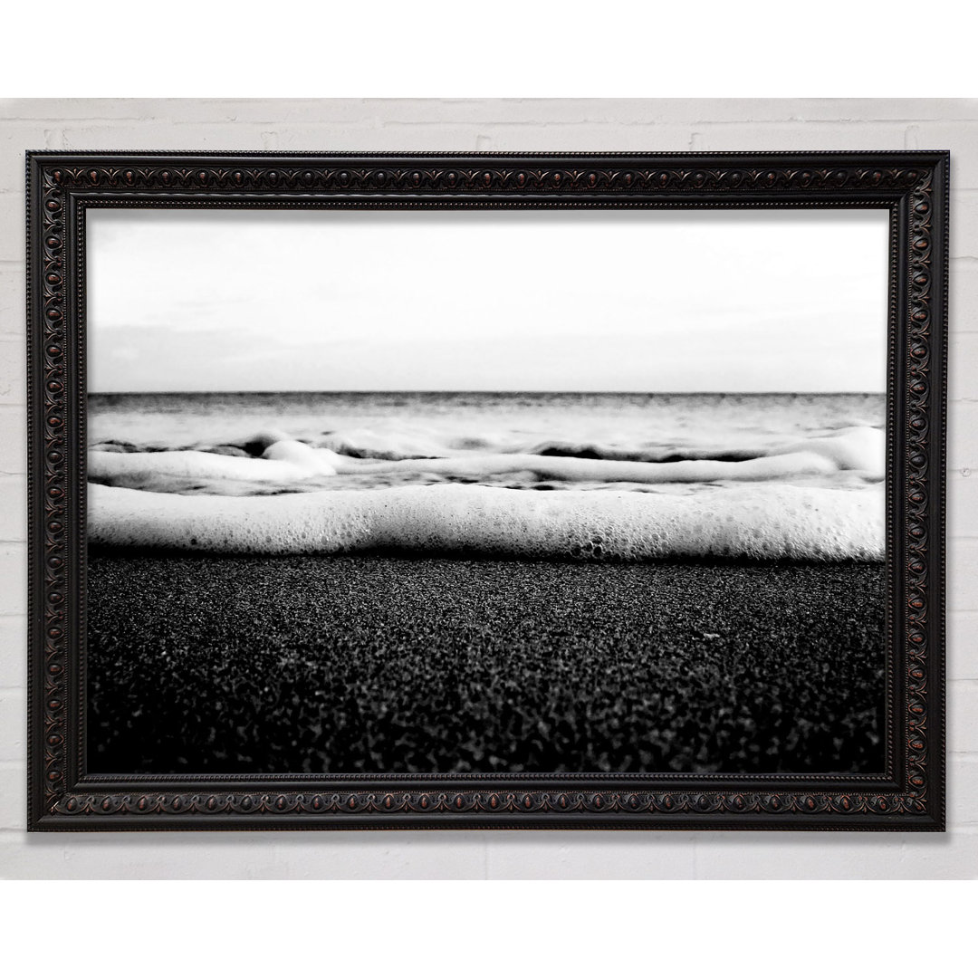 The Ebb Of The Ocean B N W - Einzelne Bilderrahmen Kunstdrucke