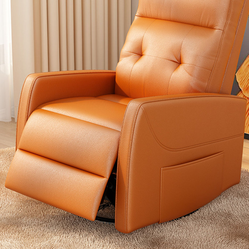 Shimere Faux Leather Recliner, Orange