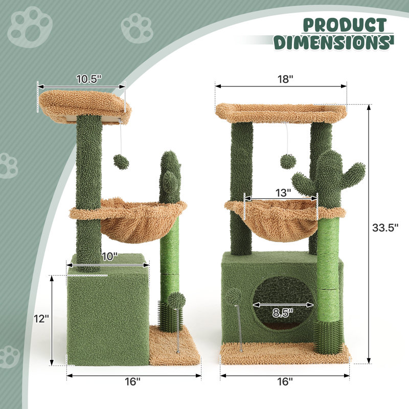 Ethe 32" H Scratching Post Cat Tree