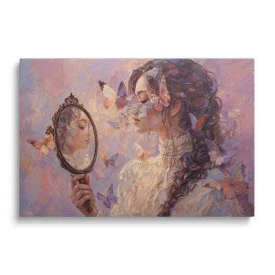 «Mirror Lady», reproduction d'art historique sur toile pour salon et bureau